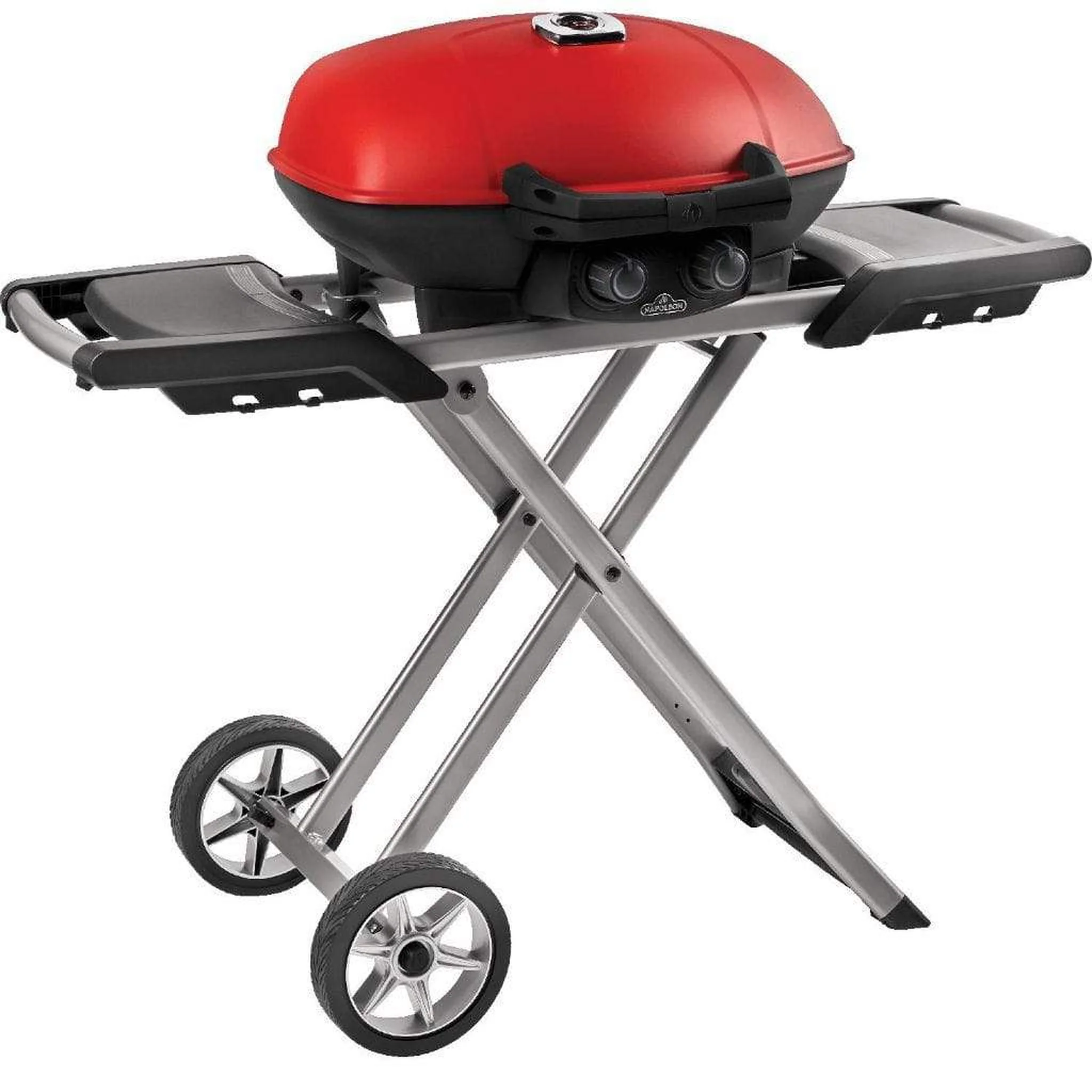 Napoleon 44" TravelQ 285X Portable Freestanding Propane Gas Grill With Griddle - Red - Image 3