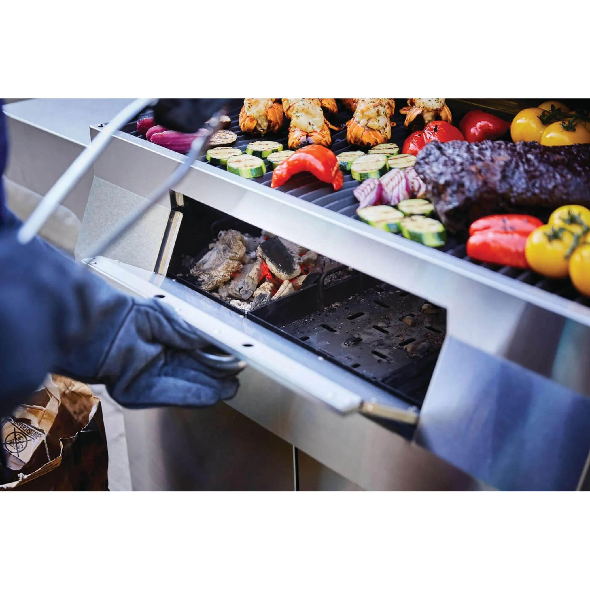 Napoleon 68" Professional 605 Freestanding Charcoal Grill - Image 11