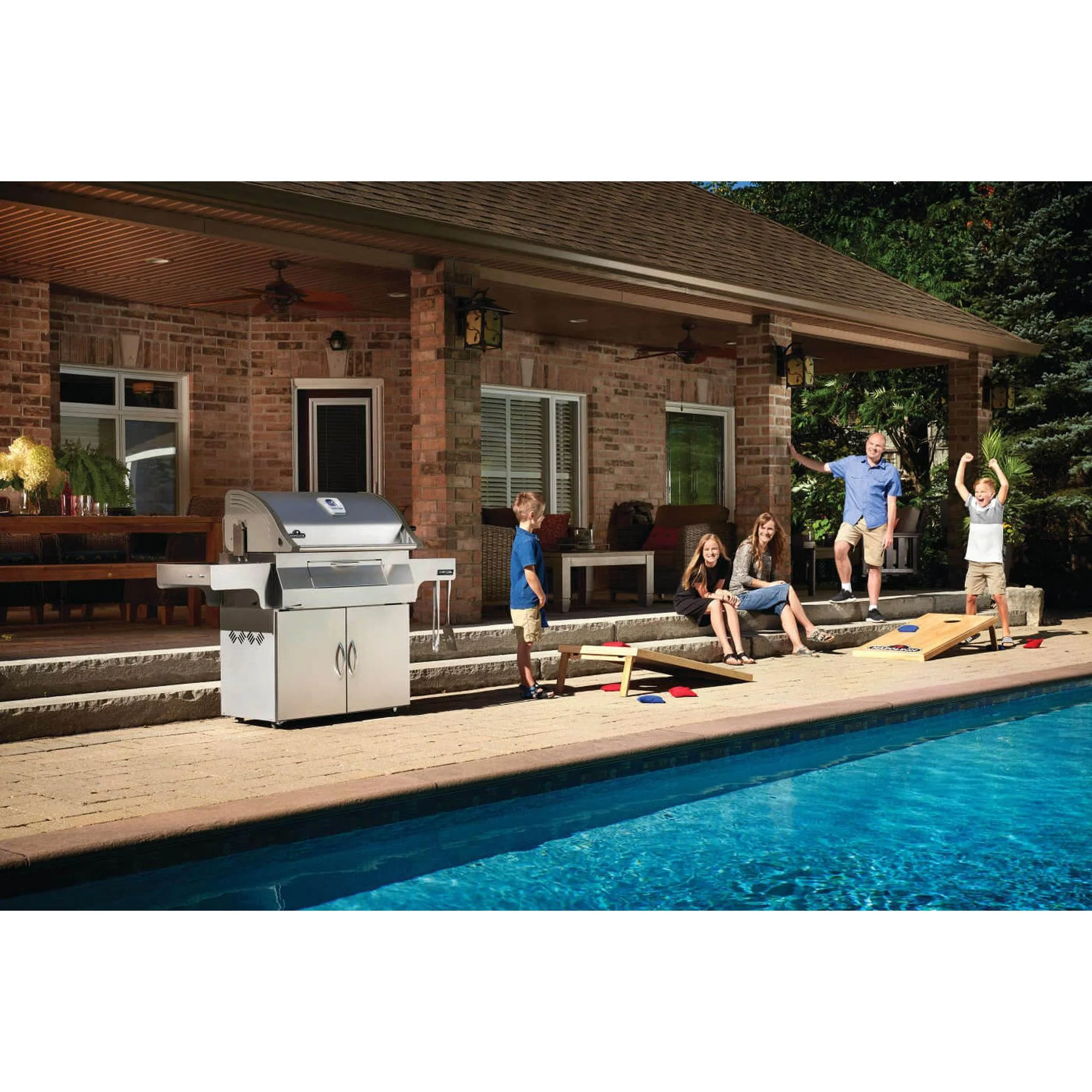 Napoleon 68" Professional 605 Freestanding Charcoal Grill - Image 4