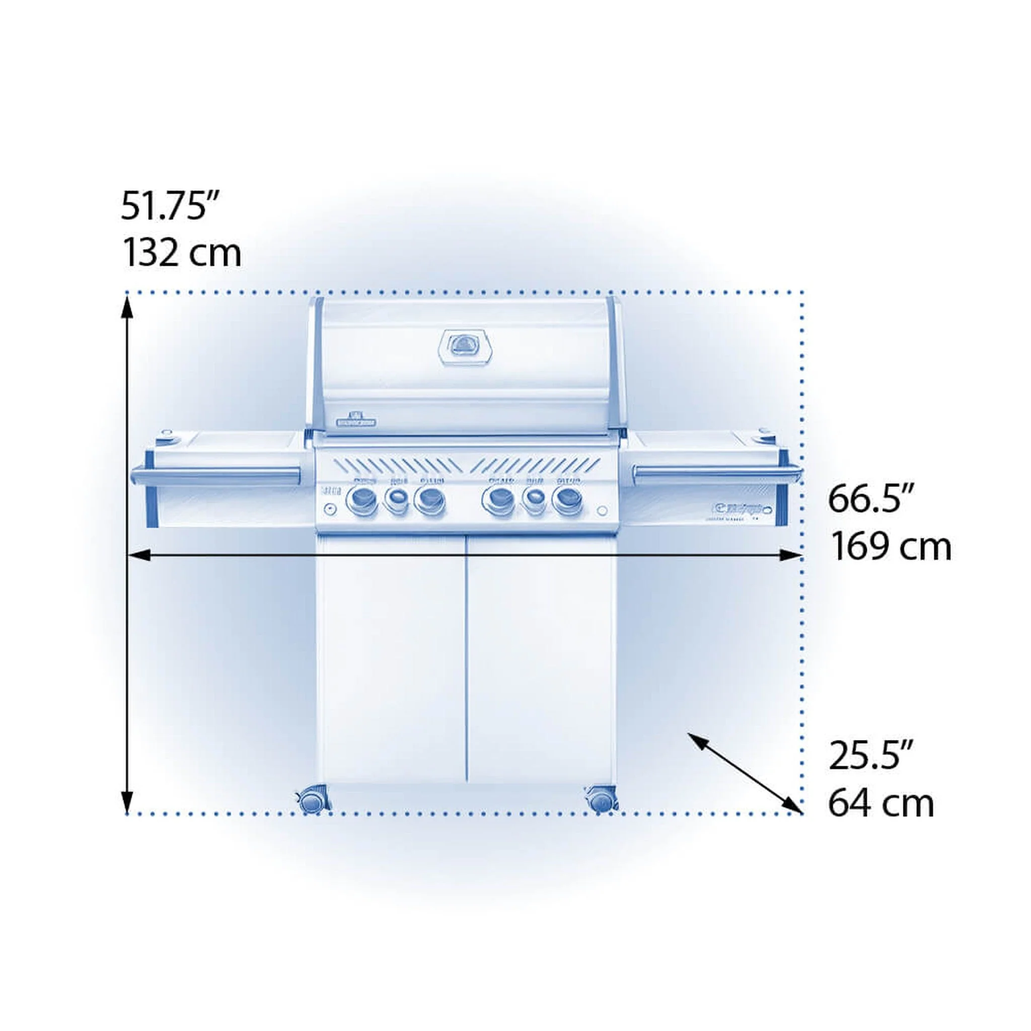 Napoleon Prestige PRO 500 67" Freestanding Propane Gas Grill With Infrared Side and Rear Burners - Image 12