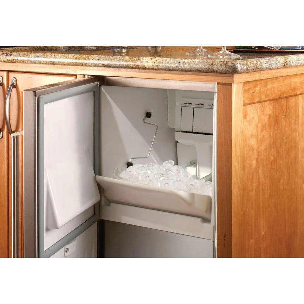 Perlick Signature Series 15" Clear Ice Maker with Stainless Steel Solid Door Hinge Left - Image 2