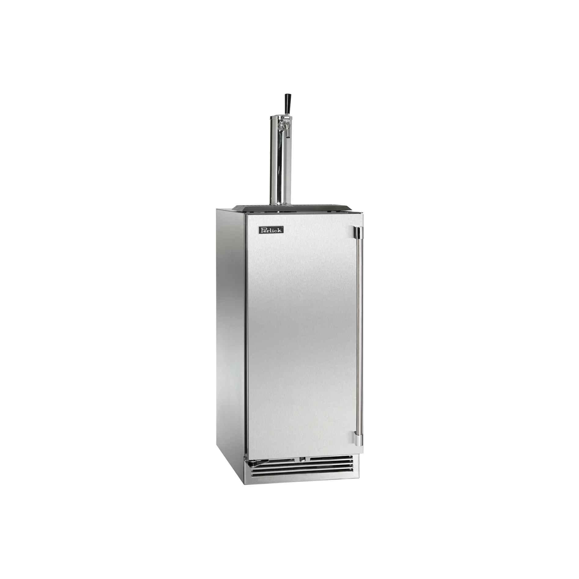 Perlick Signature Series 15" Marine Grade Keg Dispenser with Fully Integrated Panel-Ready Solid Door Hinge Right with Lock
