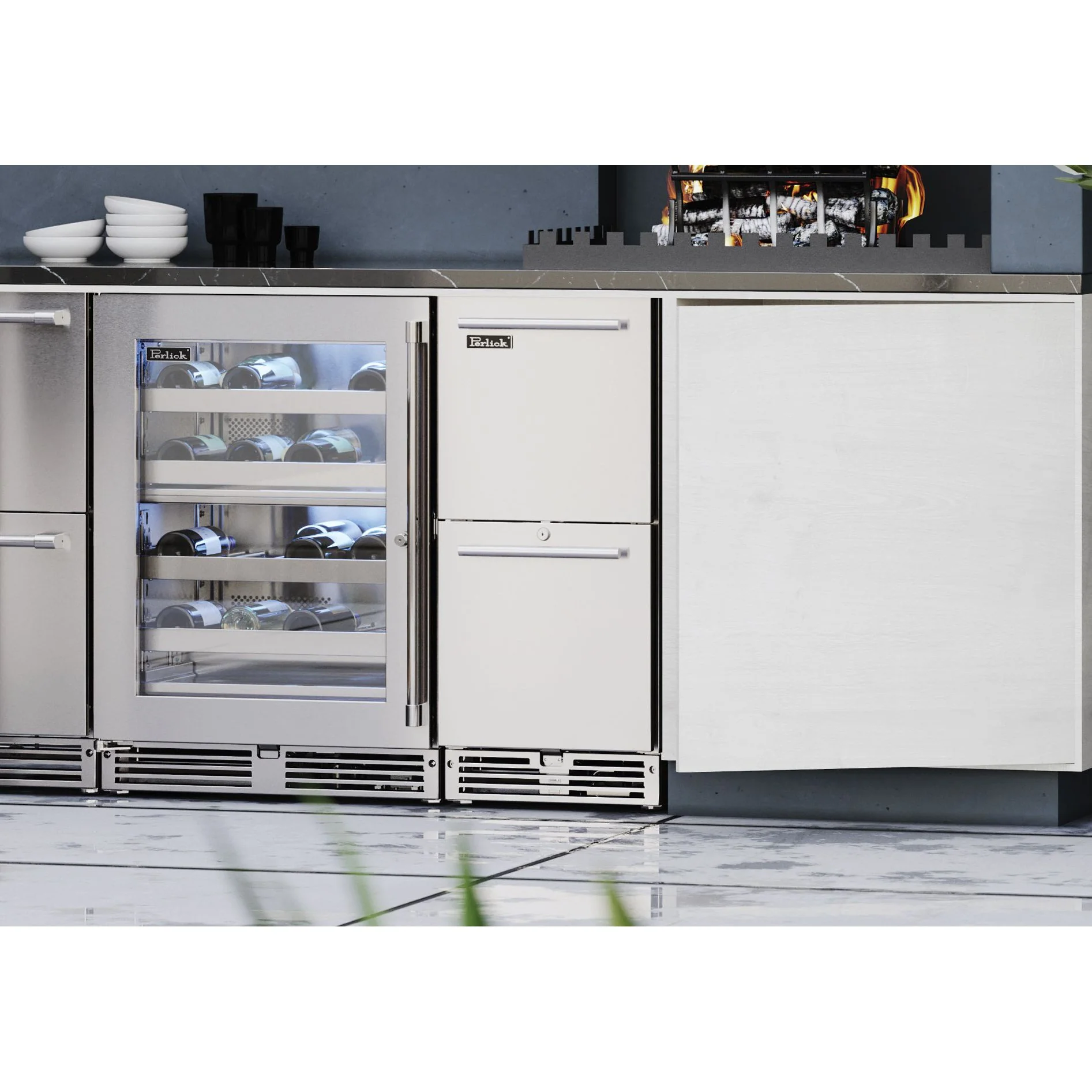 Perlick Signature Series 15" Marine Grade Refrigerator Drawers Fully Integrated Panel-Ready - Image 3