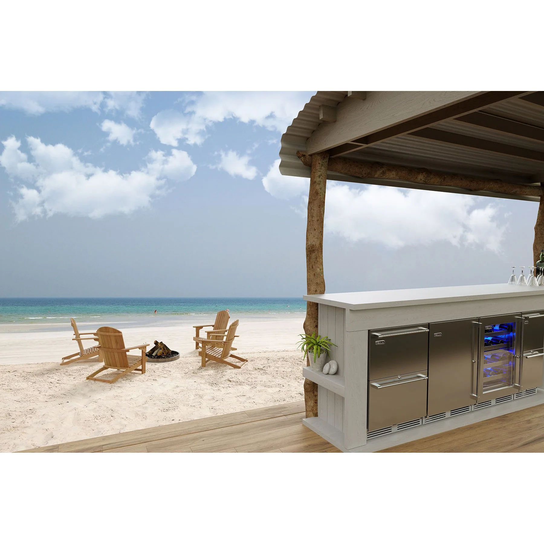 Perlick Signature Series 24" Outdoor Dual-Zone Freezer/Refrigerator Drawers Fully Integrated Panel-Ready - Image 2