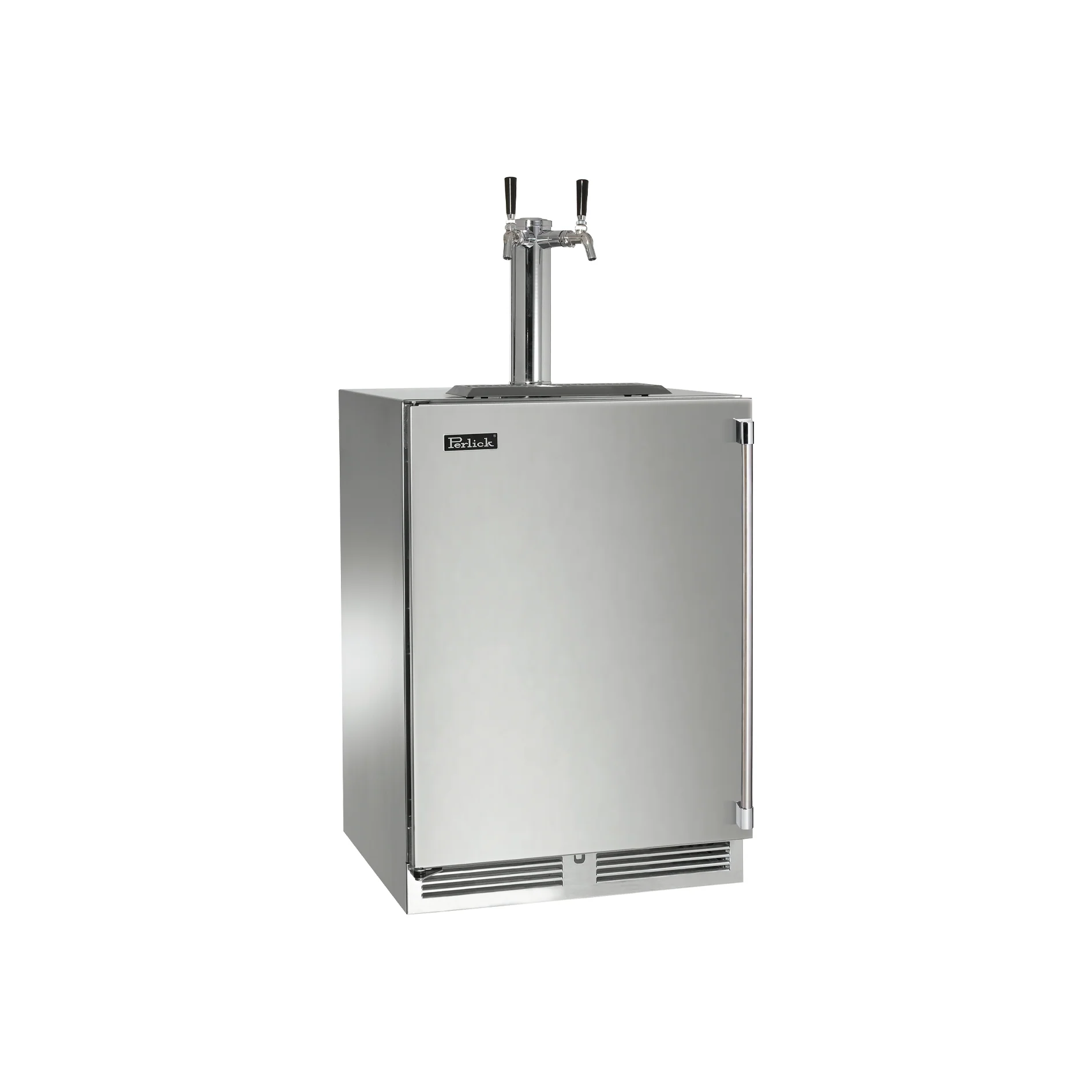 Perlick Signature Series 24" Outdoor Keg Dispenser - Single Tap with Fully Integrated Panel-Ready Solid Door Hinge Right