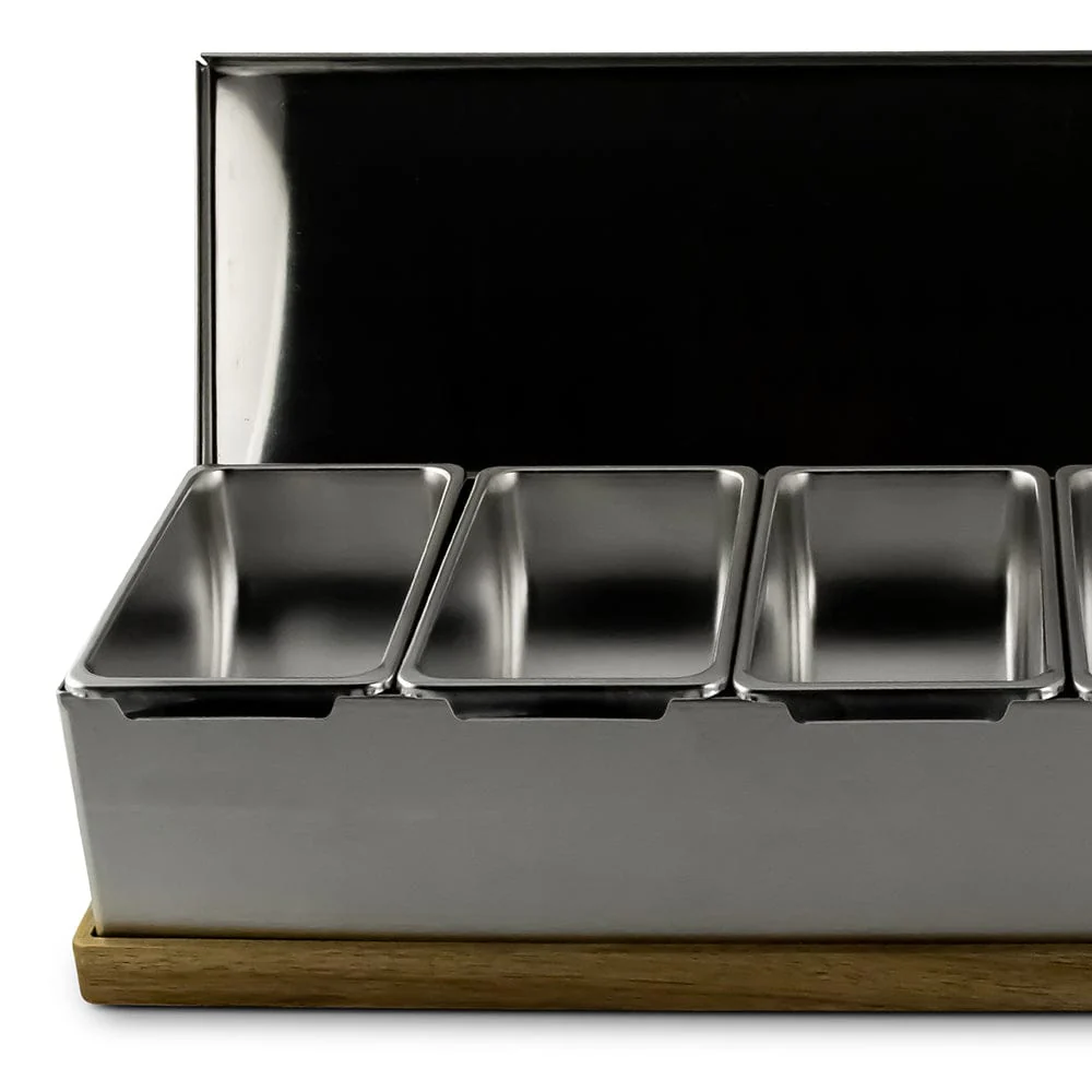 Pinnacolo Condiment Holder with Acacia Base - Image 3