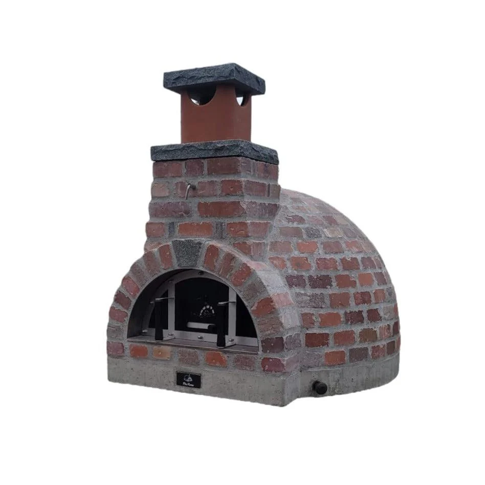 ProForno New Haven Rustico 36" Traditional Wood Fired Brick Pizza Oven with Stainless Steel Door - Image 4