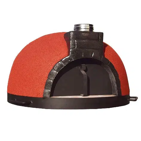 ProForno Tonío 28" White Portable Wood Fired Brick Pizza Oven with Black Metal Door - Image 4