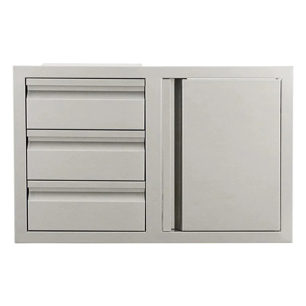 Renaissance Valiant Series 32” Triple Drawer With Single Door Combo