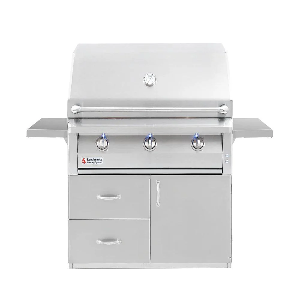 Renaissance ARG Series 36" 3-Burner Freestanding Natural Gas Grill