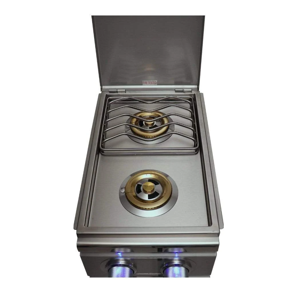 Renaissance Cutlass Pro Series 2-Burner Slide-In Liquid Propane Gas Side Burner With LED Lights - Image 9