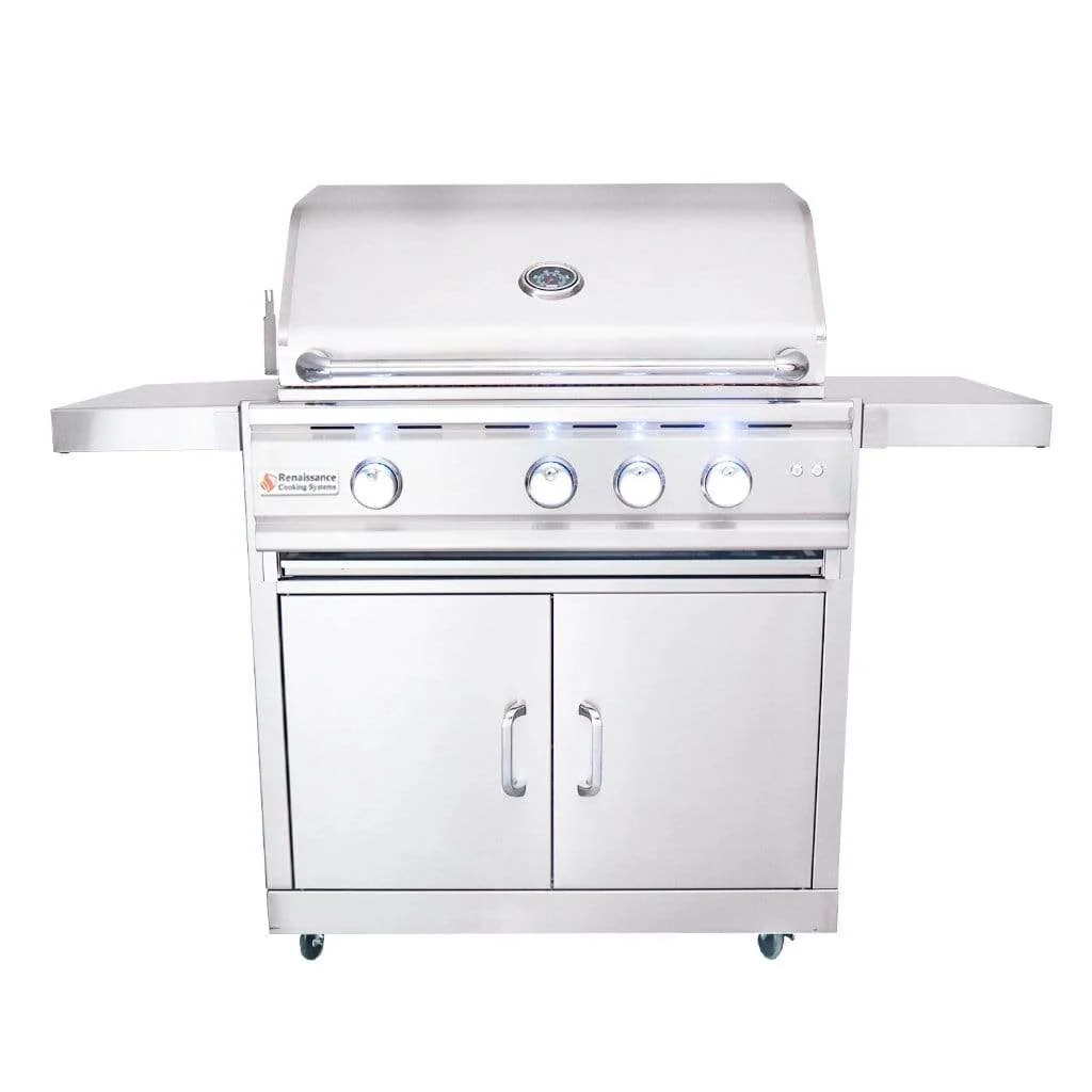 Renaissance Cutlass Pro Series 30" 4-Buner Freestanding Liquid Propane Gas Grill - Image 3