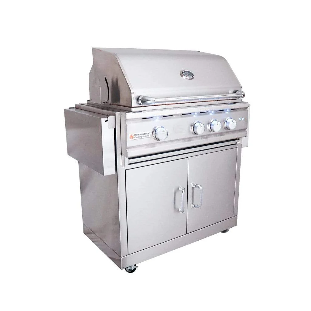 Renaissance Cutlass Pro Series 30" 4-Buner Freestanding Liquid Propane Gas Grill - Image 4