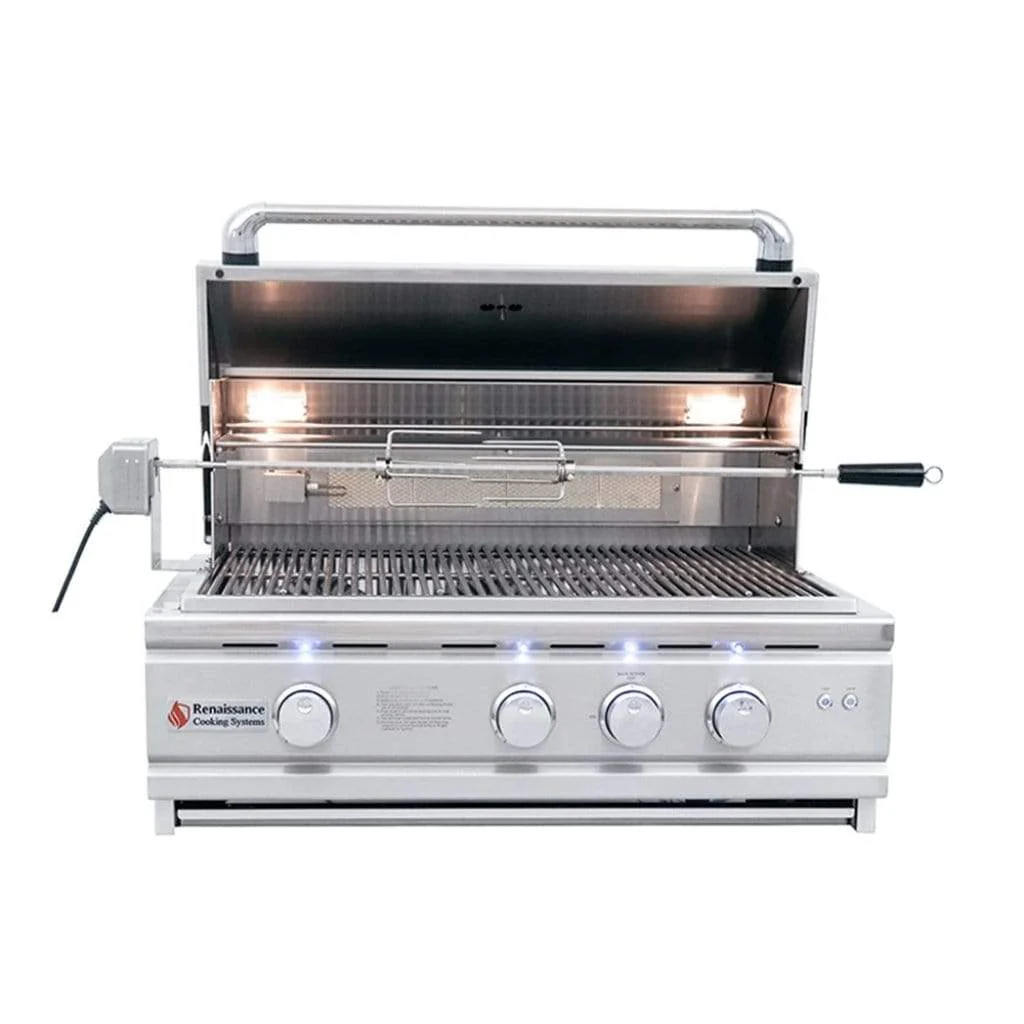 Renaissance Cutlass Pro Series 30" 4-Buner Freestanding Liquid Propane Gas Grill - Image 8