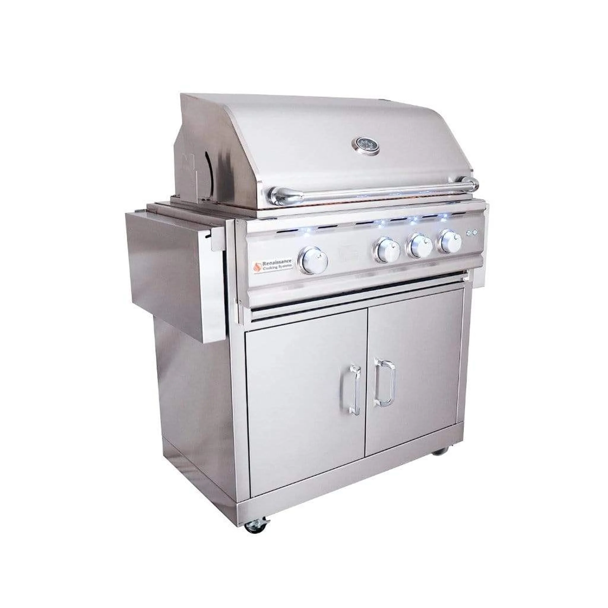 Renaissance Cutlass Pro Series 30" 4-Buner Freestanding Natural Gas Grill - Image 4