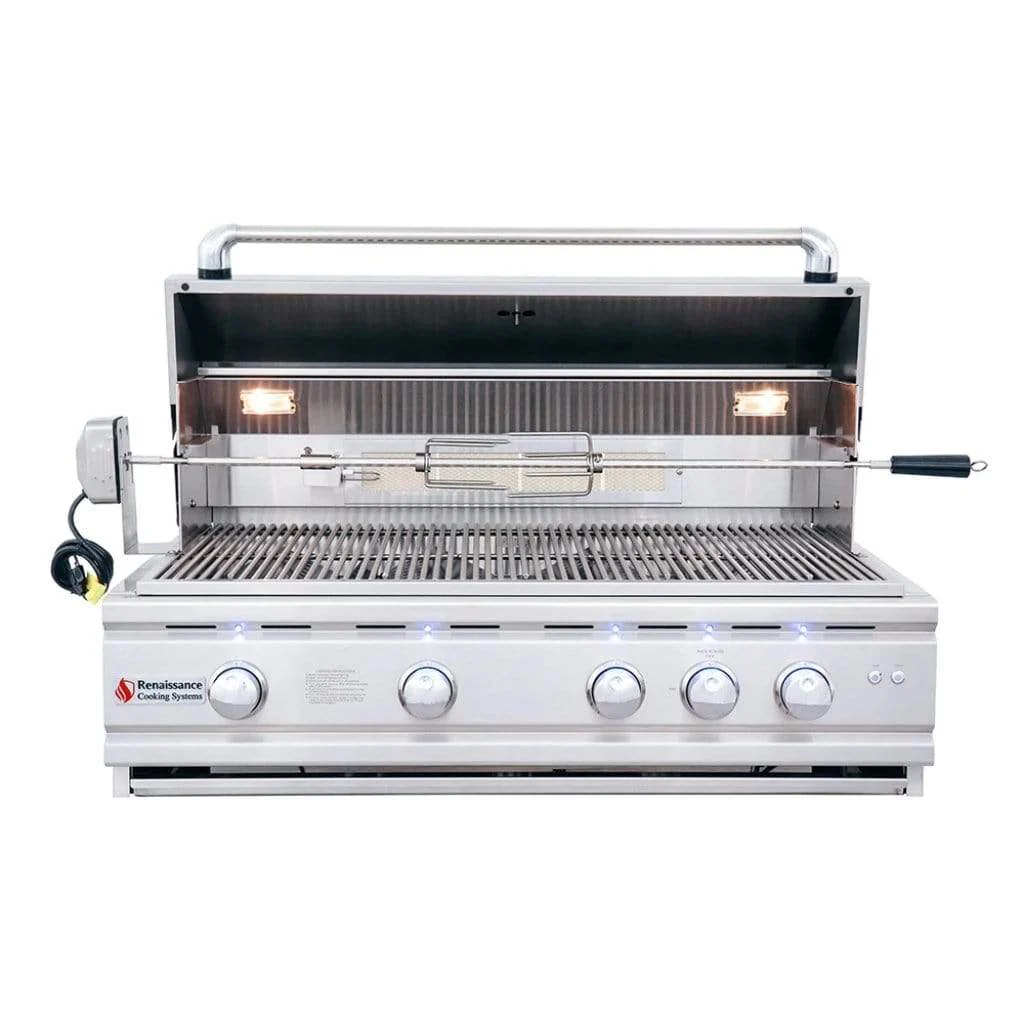 Renaissance Cutlass Pro Series 38" 5-Burner Drop-in Liquid Propane Gas Grill - Image 6