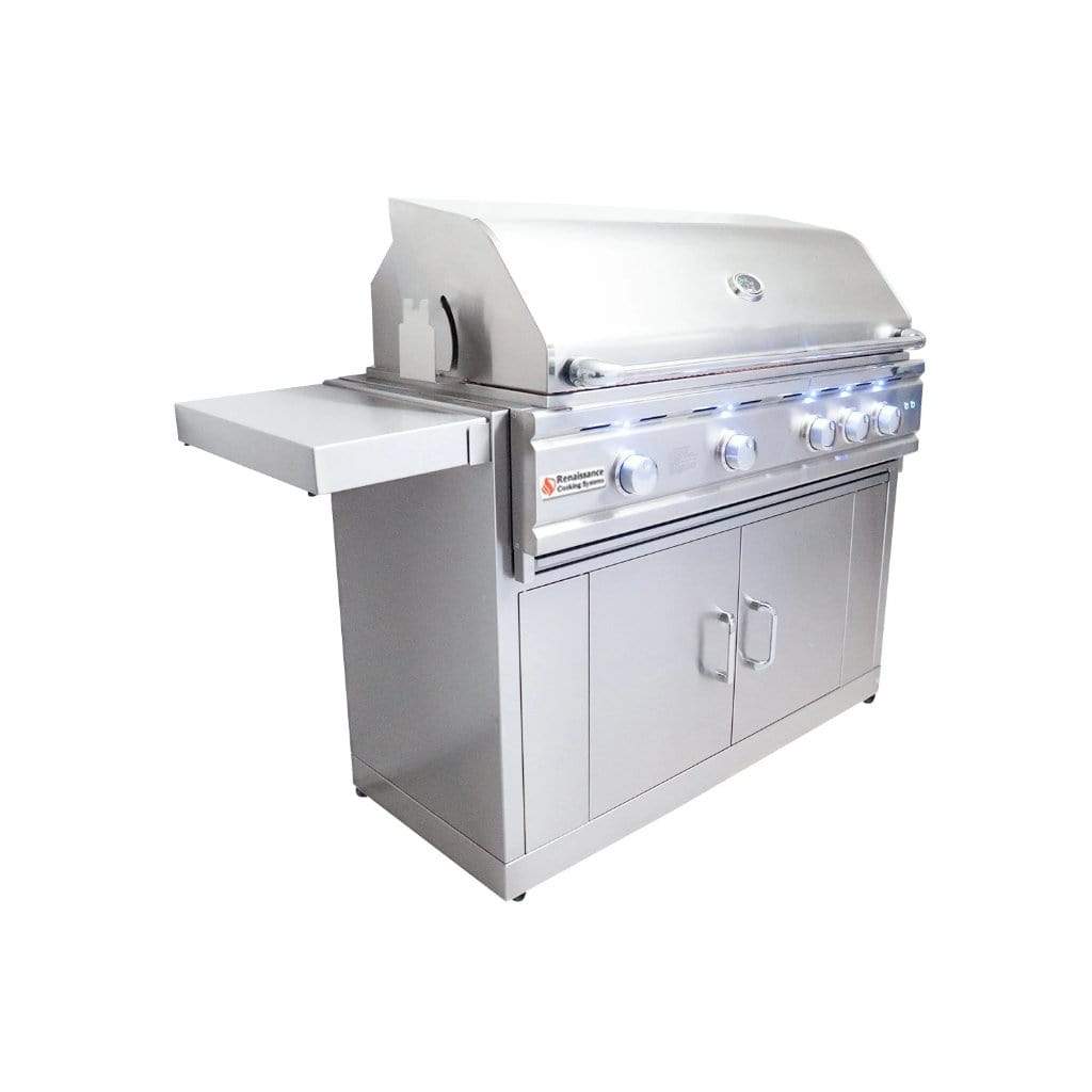Renaissance Cutlass Pro Series 42" 5-Buner Freestanding Liquid Propane Gas Grill - Image 2