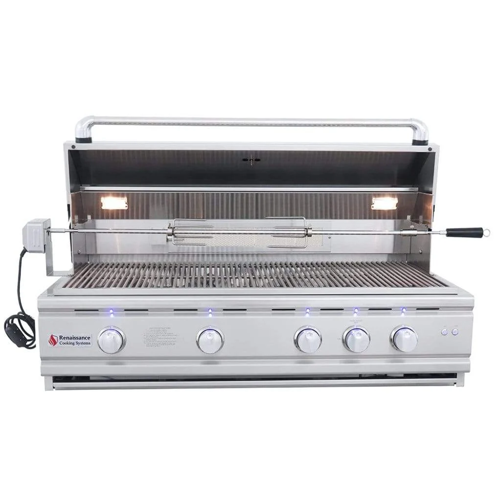 Renaissance Cutlass Pro Series 42" 5-Buner Freestanding Liquid Propane Gas Grill - Image 5