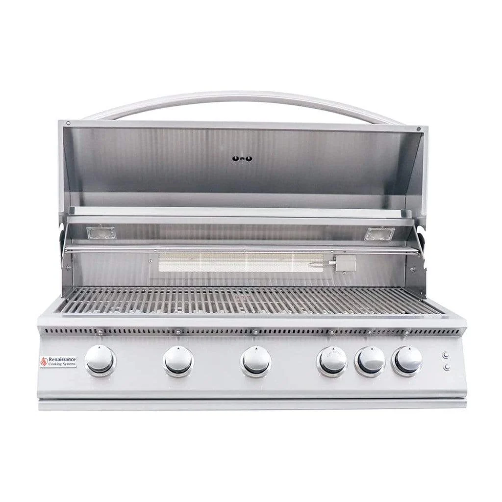 Renaissance Premier L Series 40" 6-Burner Built-In Liquid Propane Gas Grill With LED Lights - Image 4