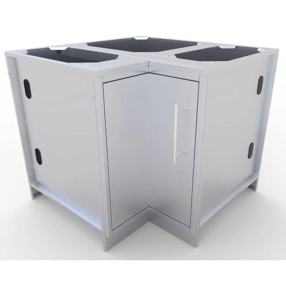 Sunstone 12" x 12" Stainless Steel Corner Cabinet with Swivel Shelves - Image 4