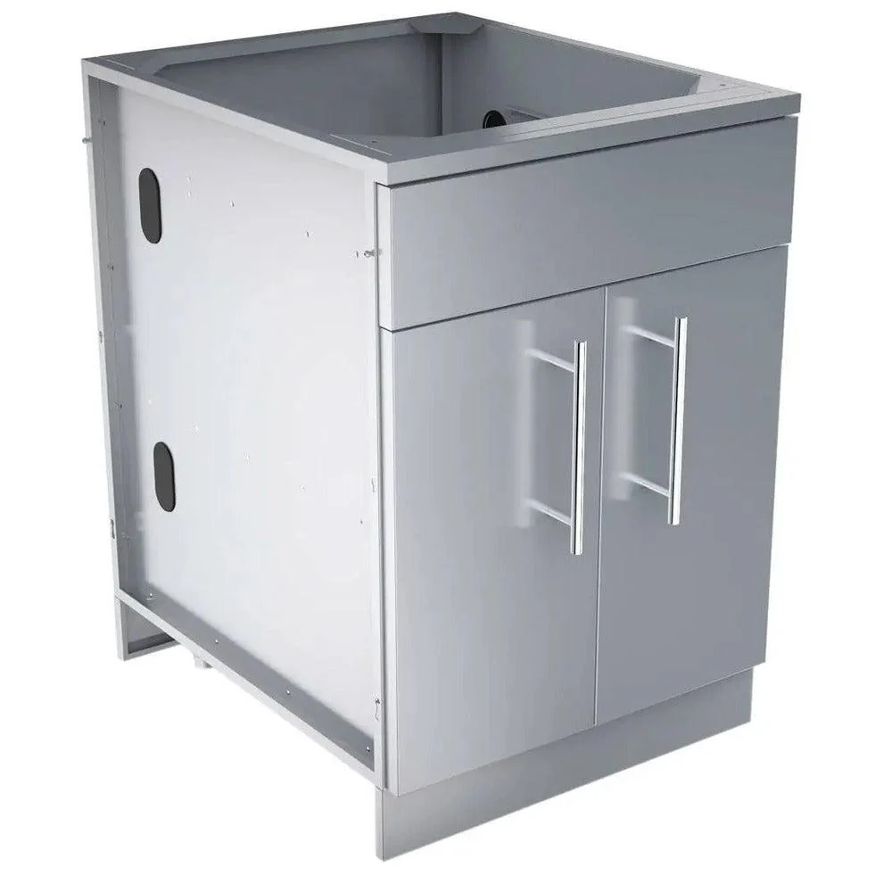 Sunstone 24" Stainless Steel Double Door Base Cabinet w/Shelf & Reversible Top Drawer - Image 5