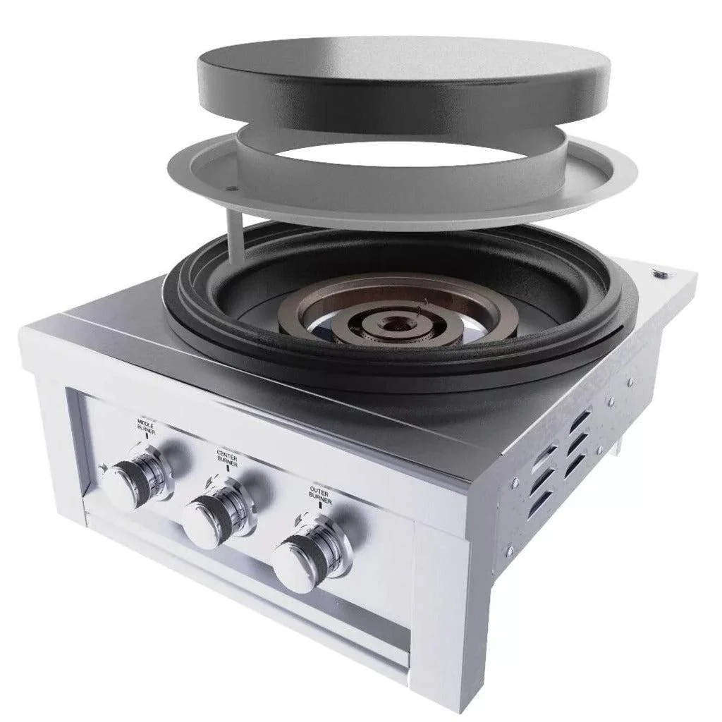 Sunstone 24" Stainless Steel Power Cirque Natural Gas Burner with Solid Steel Griddle - Image 3