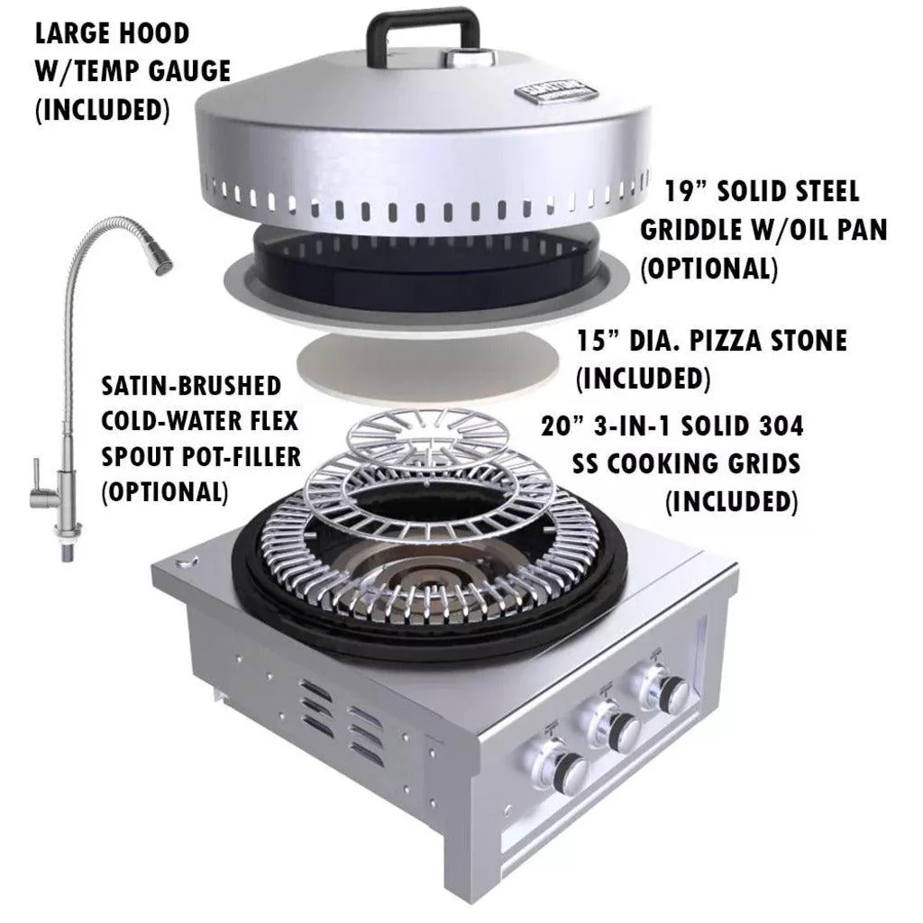 Sunstone 24" Stainless Steel Power Cirque Propane Burner - Complete Package - Image 5