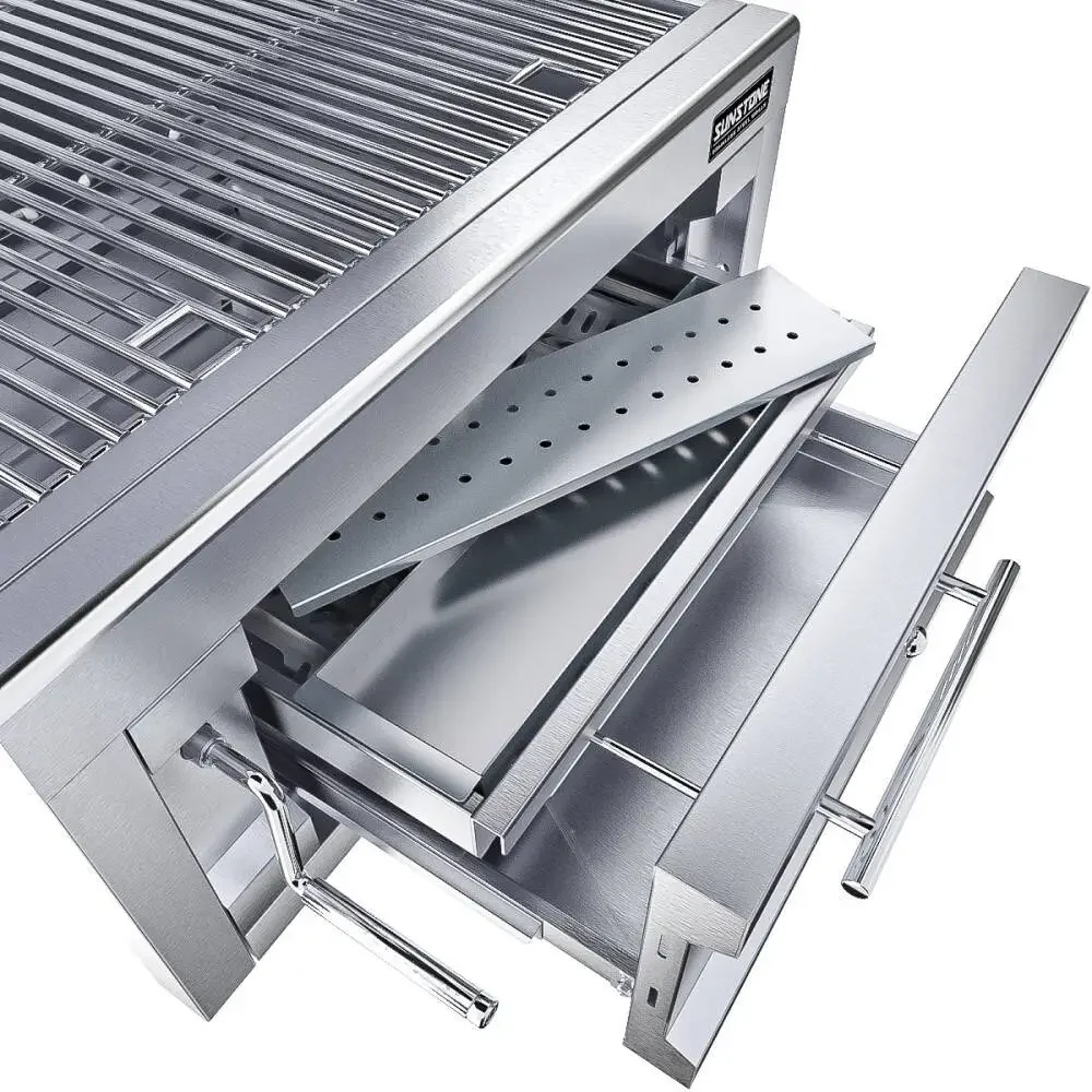 Sunstone 28" Stainless Steel Single Zone Charcoal Grill - Image 6