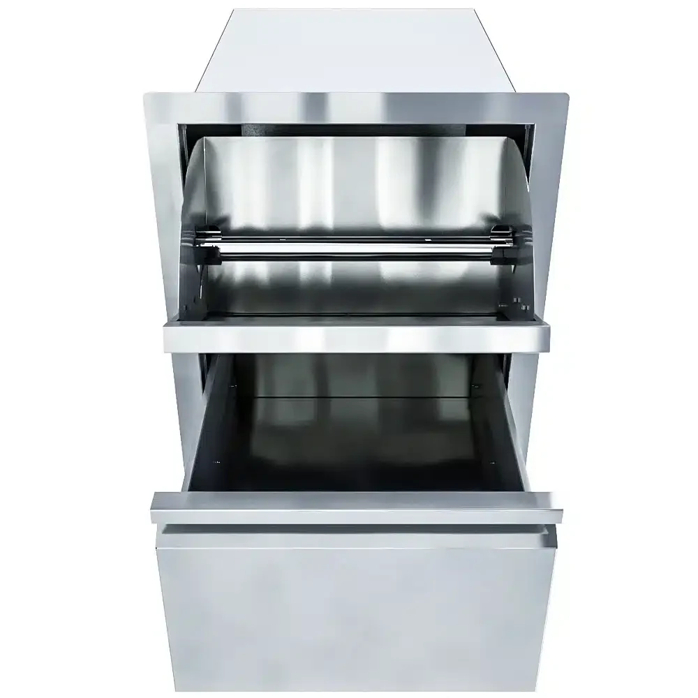 Sunstone Aruba Series 16" Stainless Steel Paper Towel Holder and Drawer Combo - Image 2