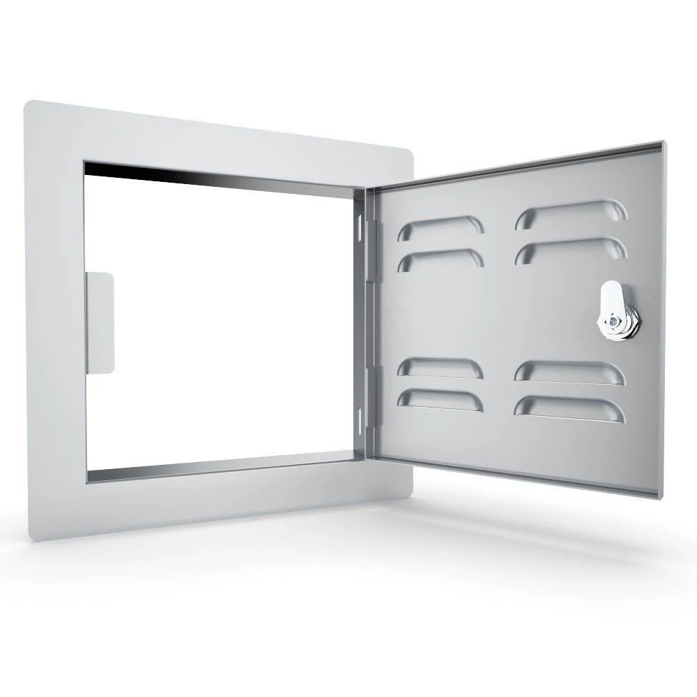 Sunstone Classic Series 12" x 12" Stainless Steel Right Swing Vented Door - Image 4