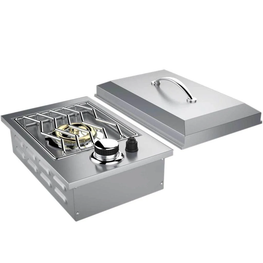 Sunstone Ruby Series 13" Stainless Steel Single Side Drop-In Natural Gas Burner - Image 3