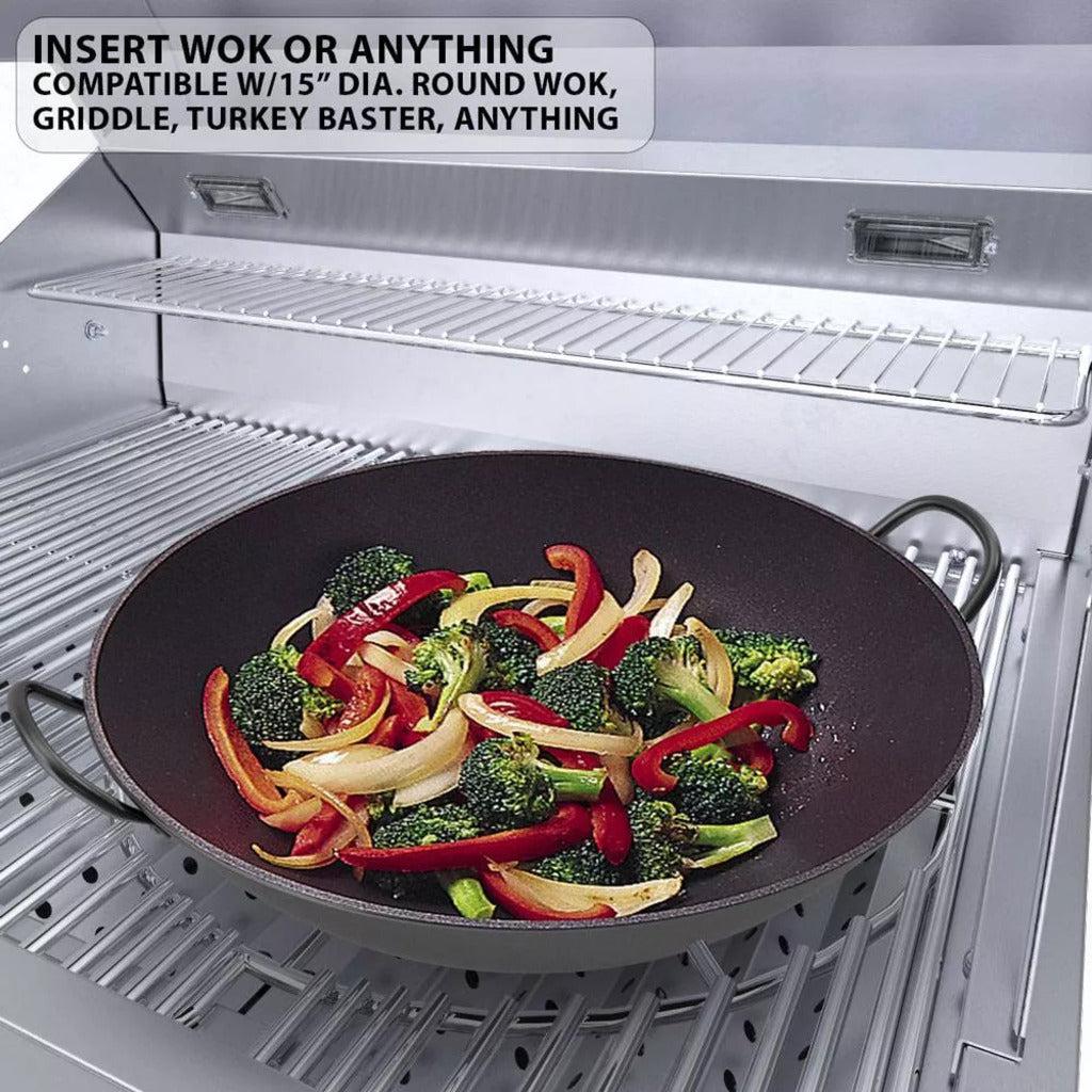 Sunstone Ruby Series 30" 3-Burner Pro-Sear Stainless Steel Drop-In Propane Gas Grill with LED Lights - Image 4
