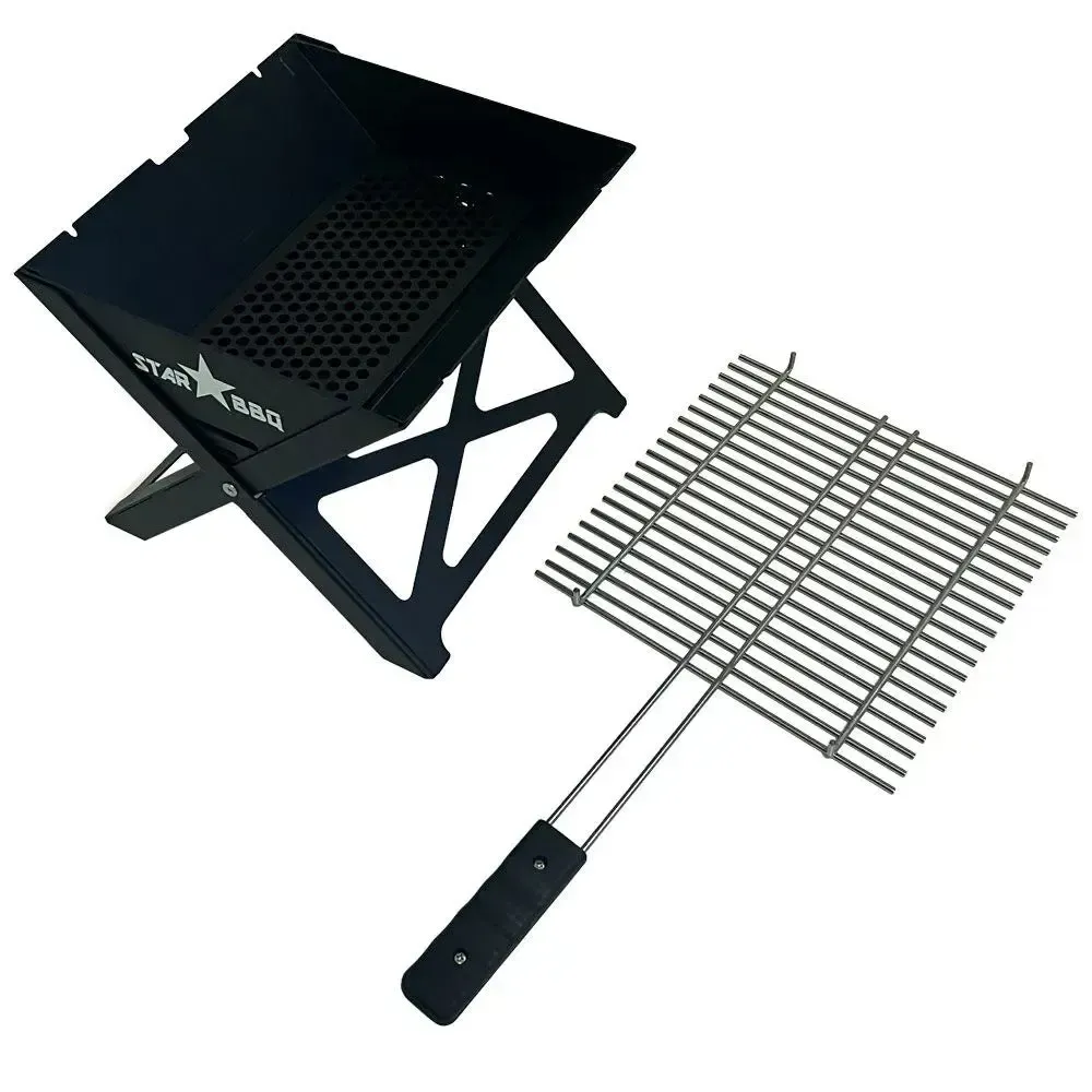 Sunstone StarBBQ Folding A-Frame Camper Portable Charcoal Grill - Image 2
