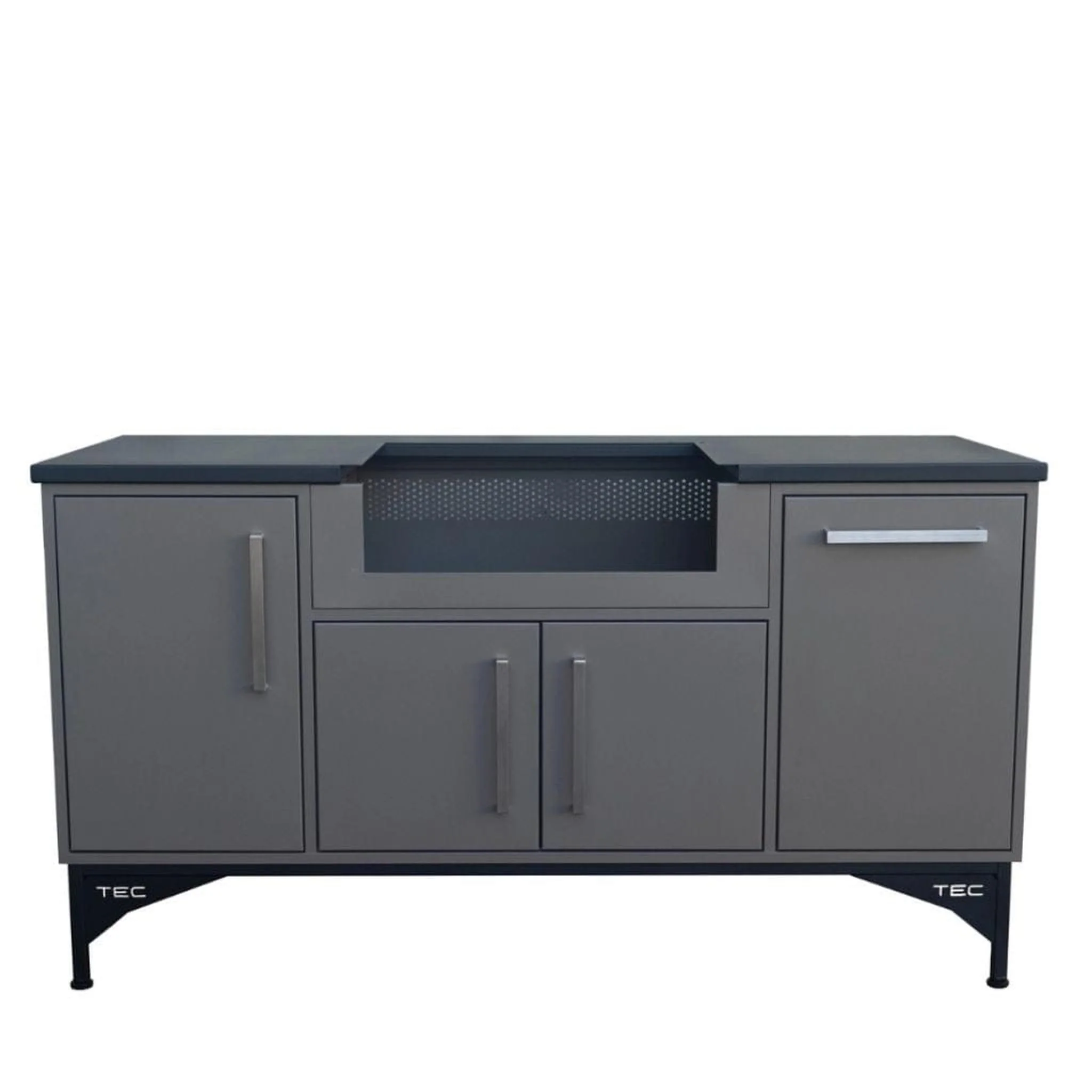 TEC Grills 26" Patio FR Built-In Infrared Gas Grill On Midcentury Modern Island - Image 3