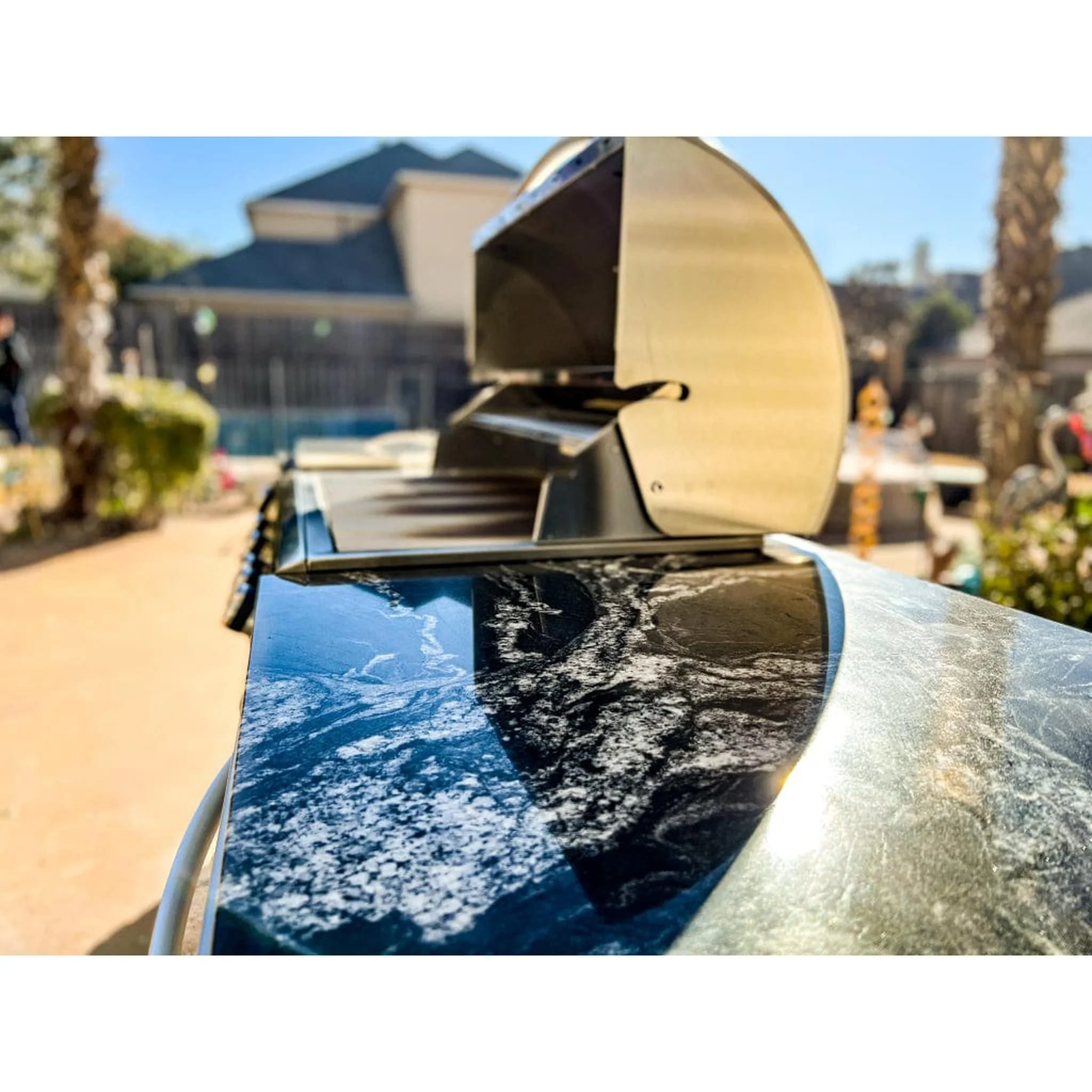 Tru Innovative 8ft PB28031101C PRO Grill Island with Countertop Overhang Cut - Image 3