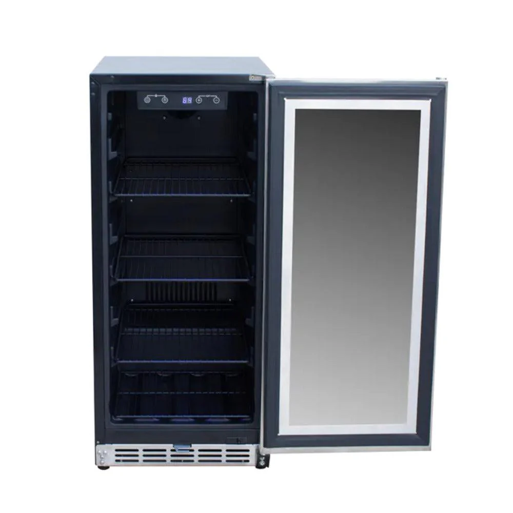 TrueFlame 15" Outdoor Rated Fridge with Glass Door - Image 2