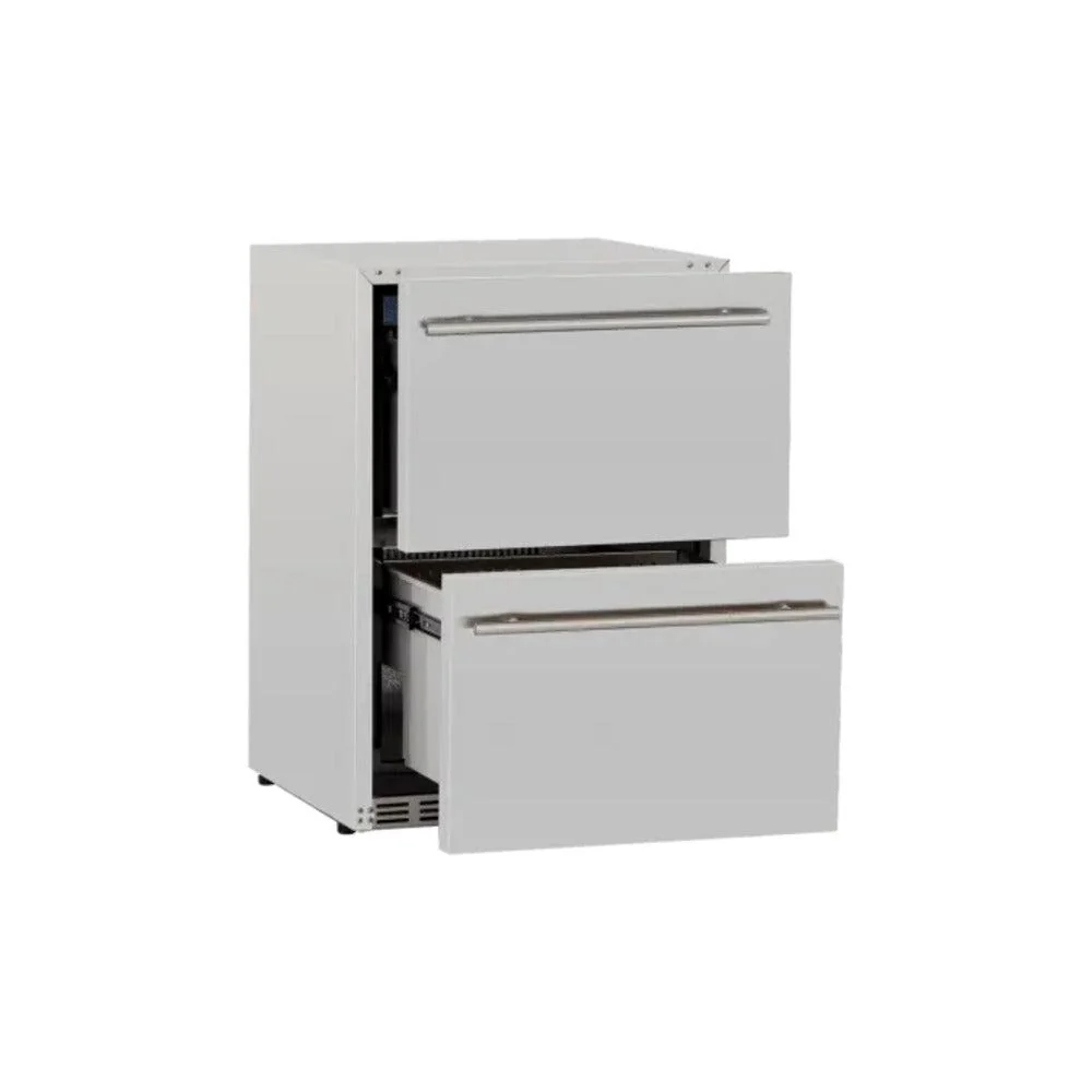 TrueFlame 24" 5.3c Deluxe Outdoor Rated 2-Drawer Fridge - Image 3