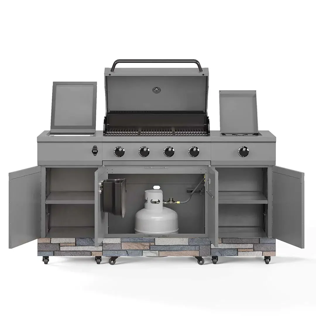 TYTUS Fresno Series Gunmetal Gray + Ash Stacked Stone Island Grill - Image 4