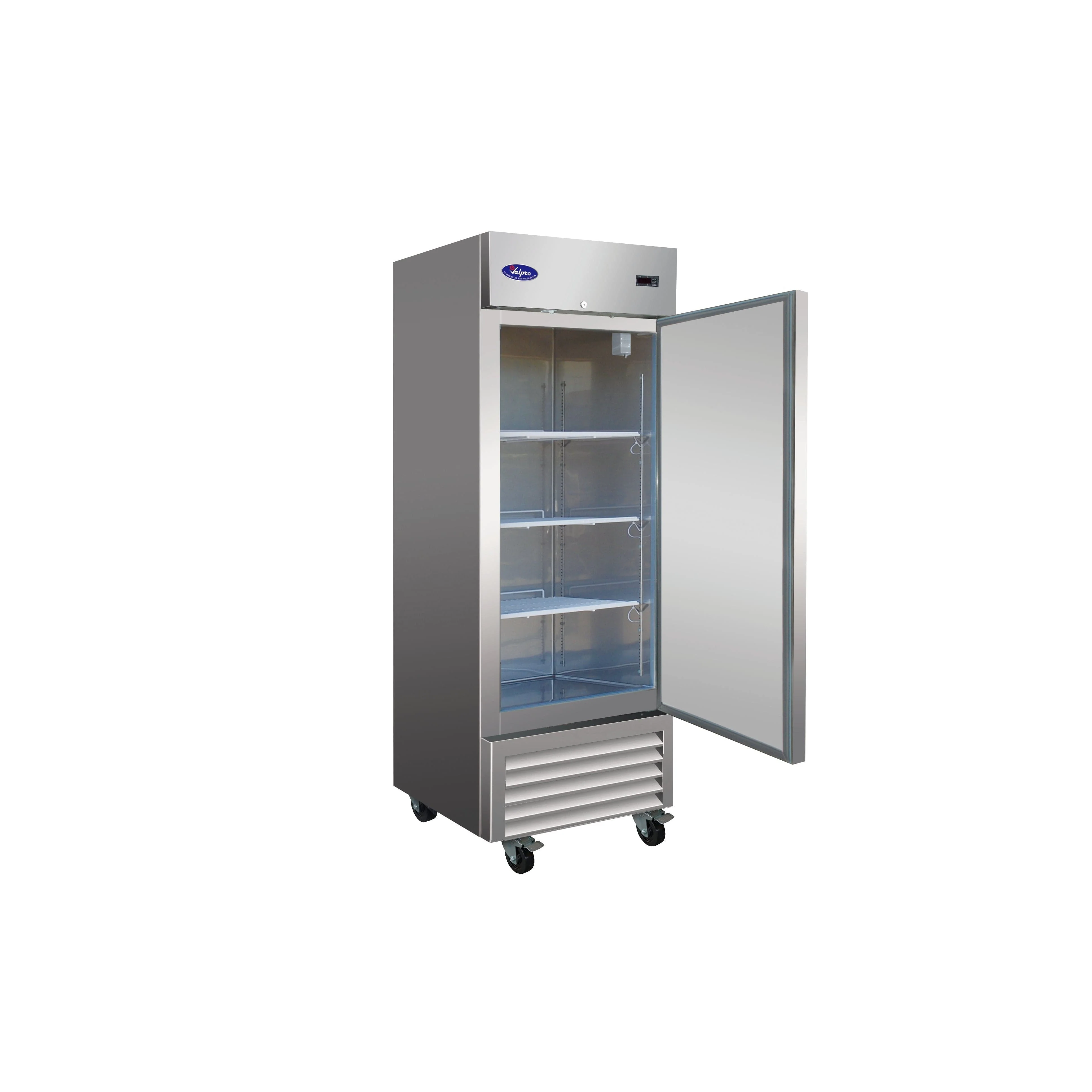 Valpro 19 cu.ft. Stainless Steel Reach-In Single Solid Door Freezer - Image 2
