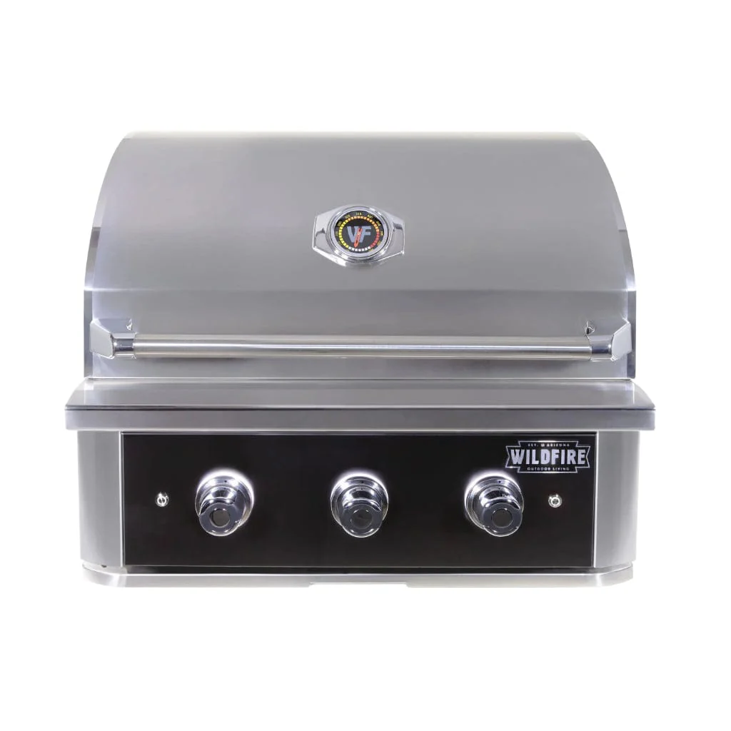 Wildfire Ranch Pro 30" Black Stainless Steel Built-In Liquid Propane Gas Grill - Image 3