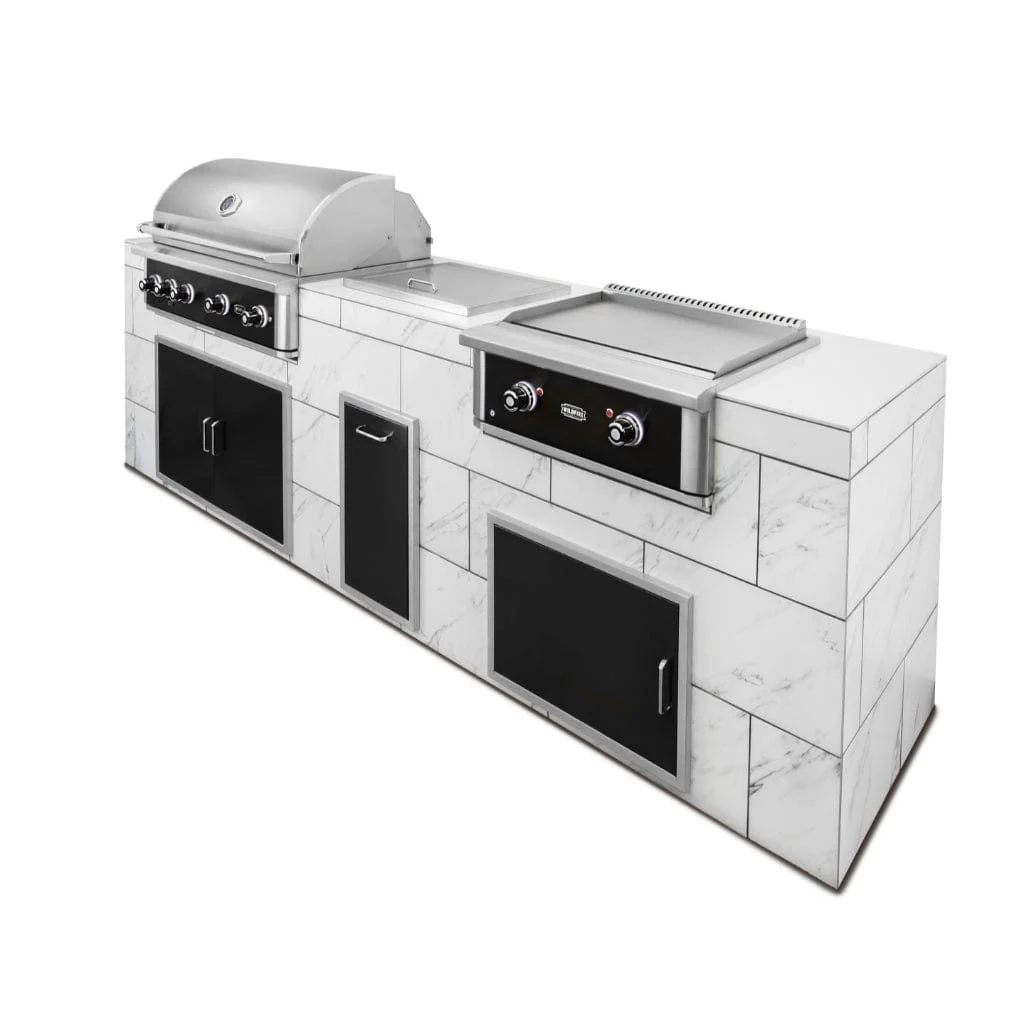 Wildfire Ranch Pro 36" Black Stainless Steel Built-In Liquid Propane Gas Grill - Image 4