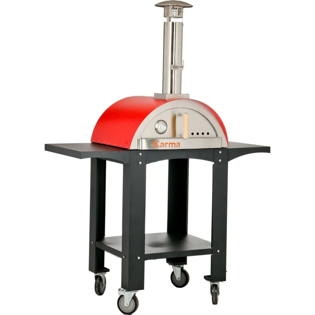 WPPO 25" Karma Series Freestanding Wood Fired Outdoor Pizza Oven with Cart - Image 5